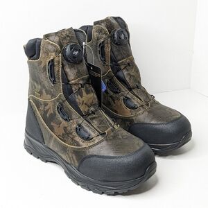 Louteck Waterproof Insulated Hunting Boots, Brown Camo, Men's 9.5 M